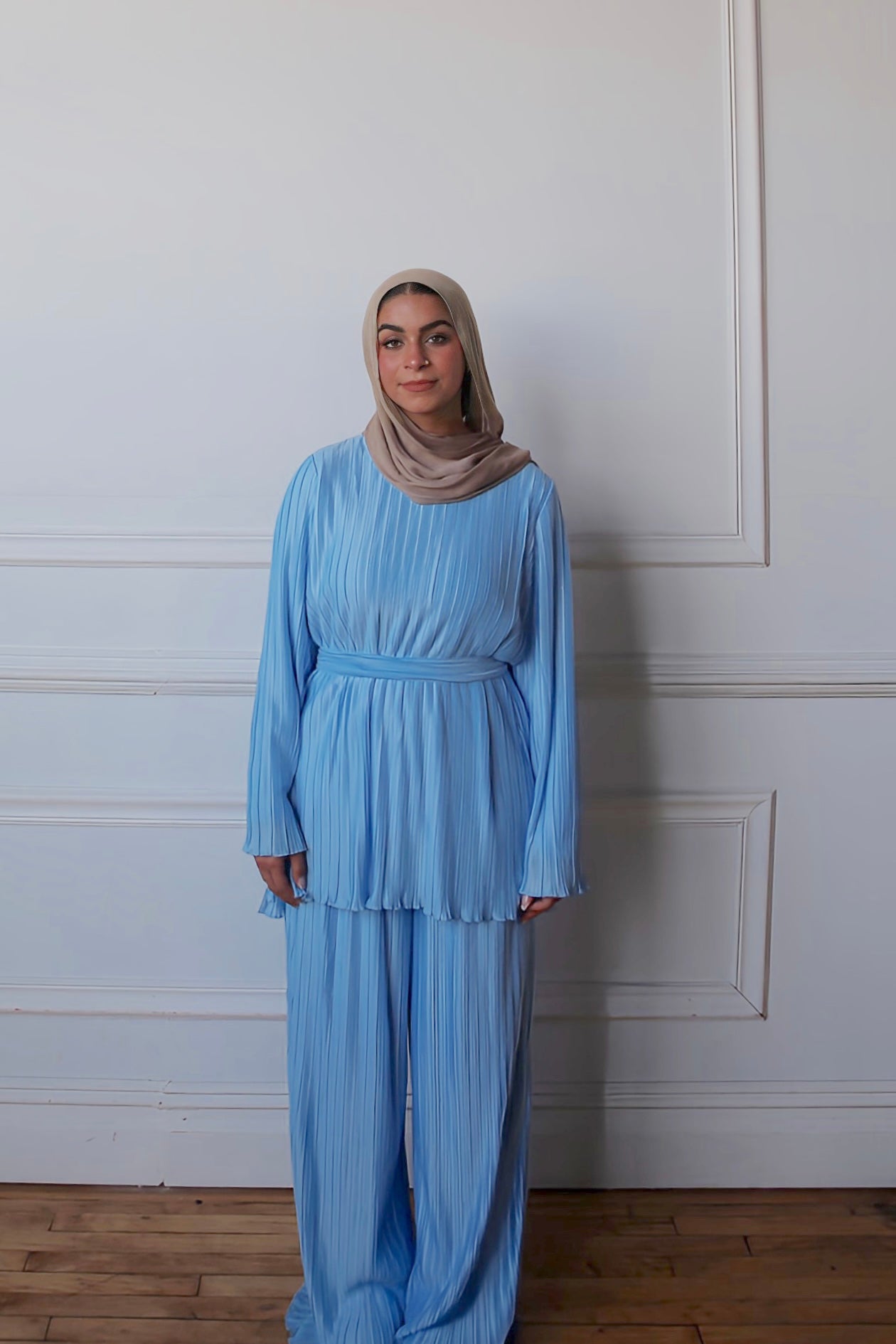 Raya Ribbed Set - Celestial Blue