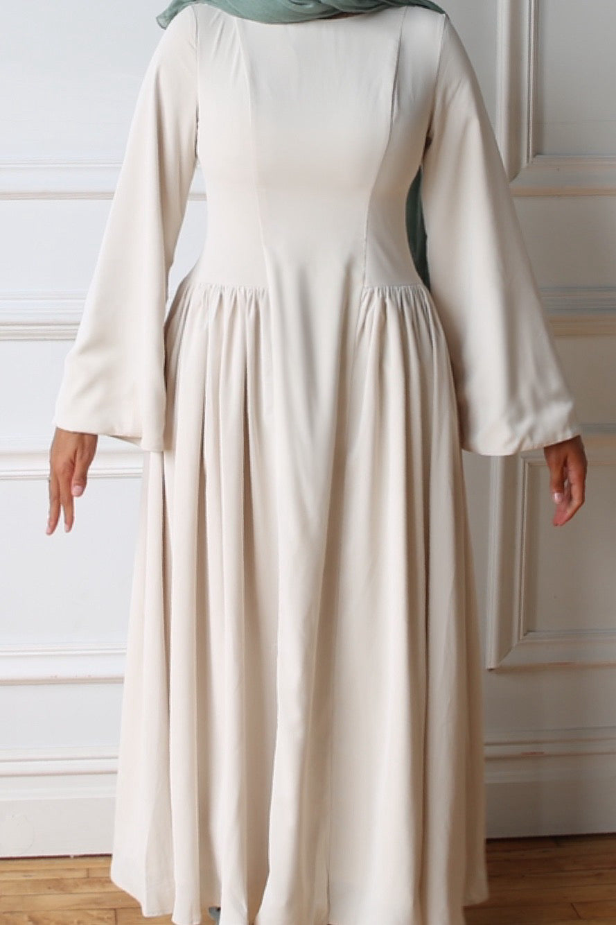 Dalal Dropwaist Maxi Dress - Salted Pearl